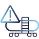 railcar icon with alert