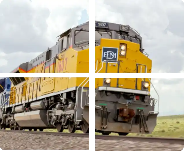 rail locomotive on tracks